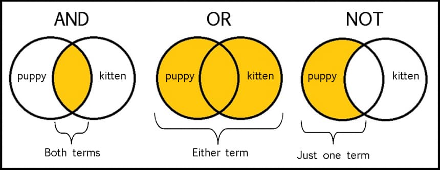 boolean Operators- Benefíciese de la búsqueda booleana